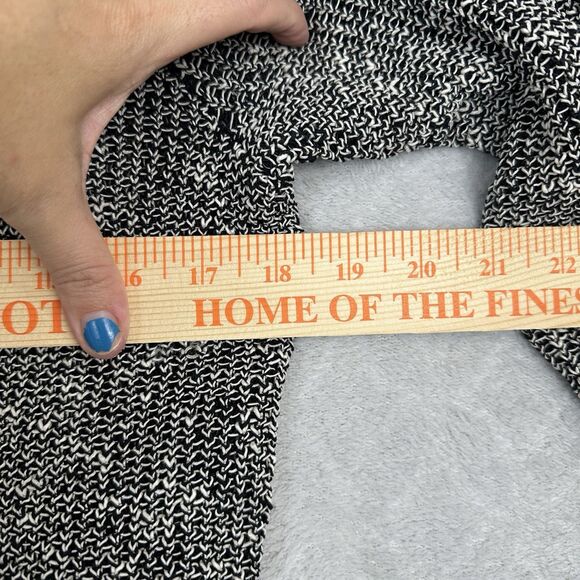 Eileen Fisher Melange Organic Linen Grain Jacket Small Cardigan Black White Snap - Picture 11 of 13